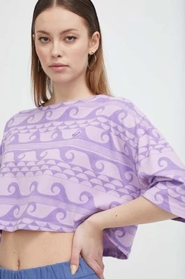 Roxy t-shirt bawełniany damski kolor fioletowy ERJZT05671