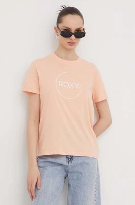 Roxy t-shirt bawełniany damski kolor pomarańczowy ERJZT05698
