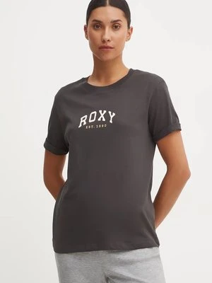 Roxy t-shirt bawełniany Noon Ocean damski kolor szary ERJZT05793