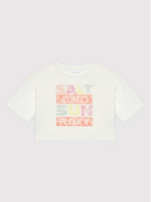 Roxy T-Shirt Call You Mine ERGZT03861 Biały Oversize