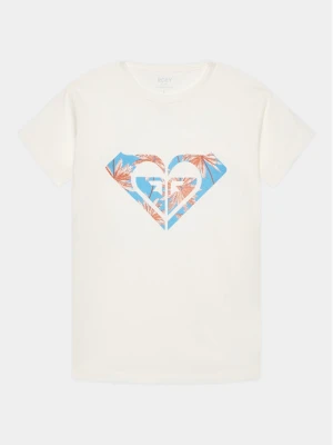 Roxy T-Shirt Day And Night ERGZT03954 Biały Regular Fit