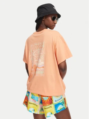 Roxy T-Shirt Enzyme Wash ERJZT05966 Pomarańczowy Oversize