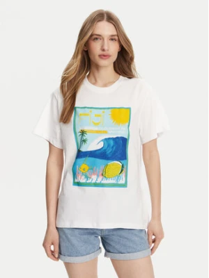 Roxy T-Shirt ERJZT05899 Biały Relaxed Fit