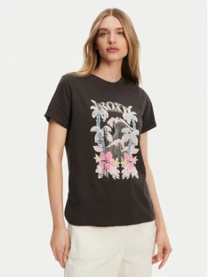 Roxy T-Shirt ERJZT05911 Szary Regular Fit