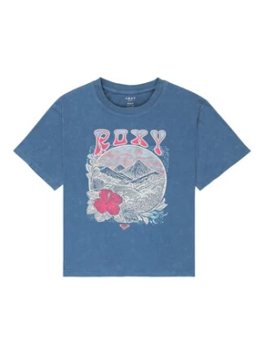 Roxy T-Shirt Eve Washed ERGZT04137 Niebieski Oversize