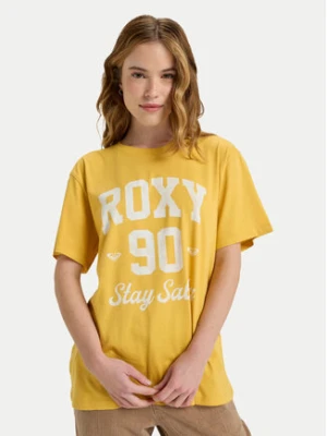 Roxy T-Shirt Hangloose The Sky ERJZT06020 Żółty Regular Fit