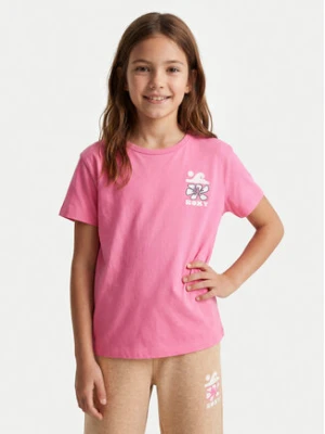 Roxy T-Shirt Lily ERGZT04139 Różowy Regular Fit