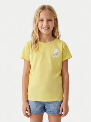 Roxy T-Shirt Lily ERGZT04139 Żółty Regular Fit