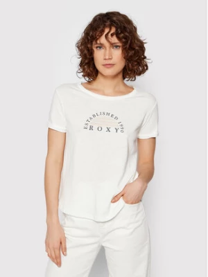 Roxy T-Shirt Oceanaholic ERJZT05354 Biały Relaxed Fit