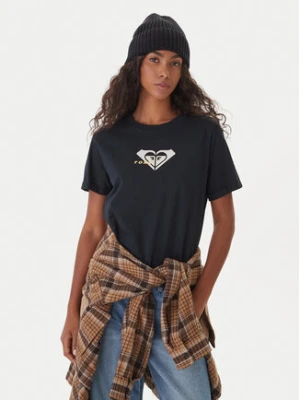 Roxy T-Shirt Oceanregular ERJZT06078 Czarny Regular Fit