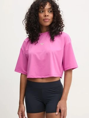 Roxy t-shirt treningowy Pure Pursuit kolor fioletowy ERJKT04198