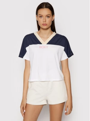 Roxy T-Shirt Trying Your Luck ERJZT05128 Biały Regular Fit