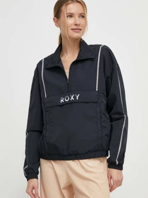 Roxy wiatrówka Bold Moves x Mizuno kolor czarny przejściowa oversize ERJJK03565