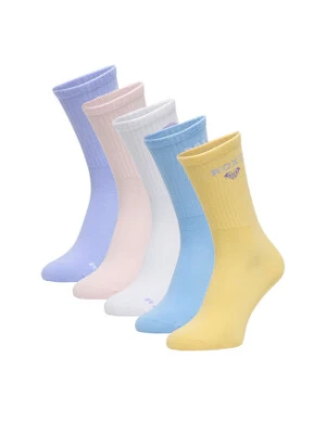 Roxy Zestaw 5 par wysokich skarpet damskich CEO_AS_ROXY_12_W_AW25 (5-PACK) Kolorowy