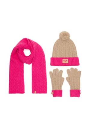 Roxy Zestaw czapka, szalik i rękawiczki RX-KF-001-AW24 Różowy