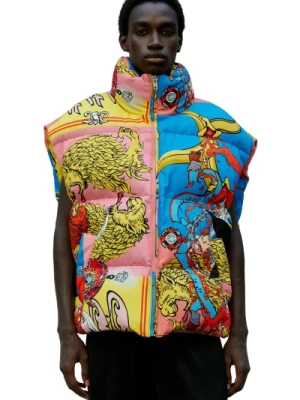 Royal Print Puffer Gilet Liberal Youth Ministry