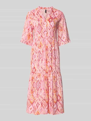 Rozkloszowana długa sukienka z czystej wiskozy model 'EASY JOY' Vero Moda