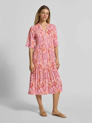 Rozkloszowana długa sukienka z czystej wiskozy model 'EASY JOY' Vero Moda