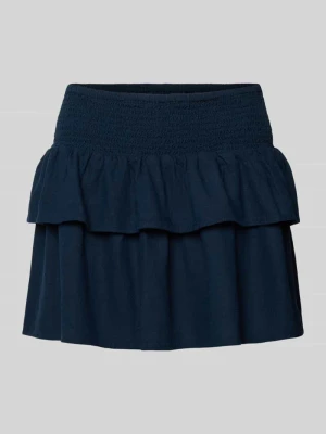 Rozkloszowana mini-spódnica z mieszanki wiskozy i lnu model 'GOA' Only