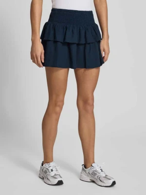 Rozkloszowana mini-spódnica z mieszanki wiskozy i lnu model 'GOA' Only