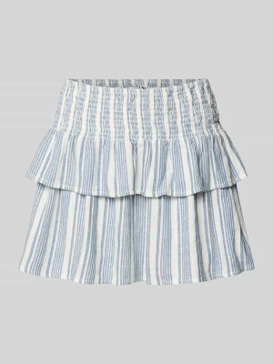 Rozkloszowana mini-spódnica z mieszanki wiskozy i lnu model 'GOA' Only
