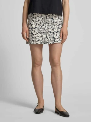 Rozkloszowana minispódnica z mieszanki bawełny model 'FUNGO' Weekend Max Mara Czarny