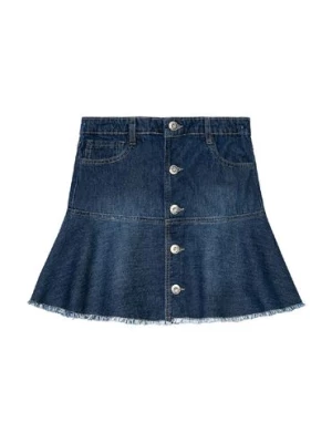 Rozkloszowana spódnica jeansowa z guzikami dla dziewczynki Minoti