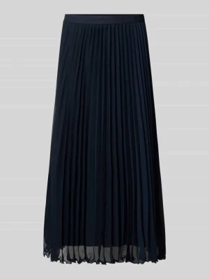 Rozkloszowana spódnica midi w plisowanej stylizacji model 'Sabia' JOOP! Ciemnoniebieski