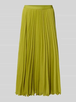 Rozkloszowana spódnica midi w plisowanej stylizacji model 'Sabia' JOOP! Zielony