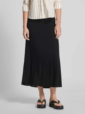 Rozkloszowana spódnica midi z czystej wiskozy model ‘ALBA’ Vero Moda Czarny
