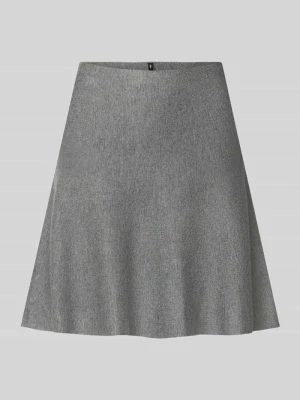 Rozkloszowana spódnica mini z mieszanka wiskozy model 'MELLII' Only Jasnoszary melanż