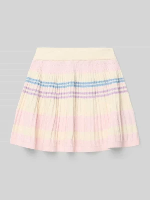 Rozkloszowana spódnica mini z mieszanki bawełny s.Oliver RED LABEL