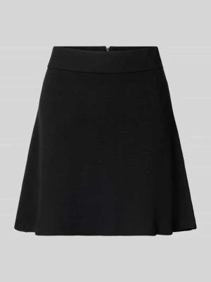 Rozkloszowana spódnica mini z mieszanki wiskozy model 'SABA' Vero Moda Czarny