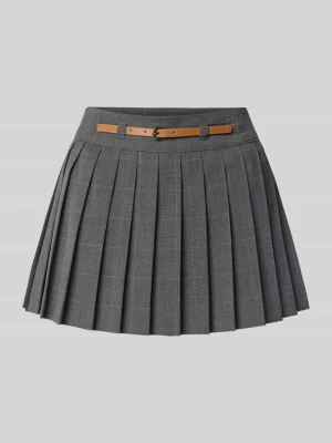 Rozkloszowana spódnica mini z plisami model 'LENIA' Only Antracytowy