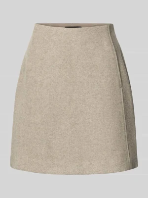 Rozkloszowana spódnica mini z wszytym zamkiem błyskawicznym model 'FORTUNEALLISON' Vero Moda Beżowy