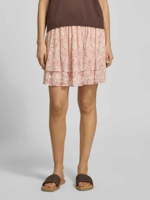 Rozkloszowana spódnica mini z wzorem na całej powierzchni model 'C_VESIANA' Boss Orange
