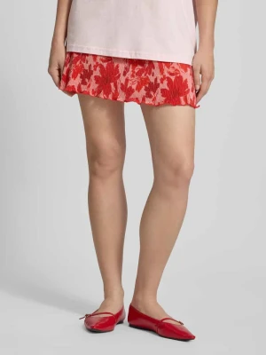 Rozkloszowana spódnica mini z wzorem na całej powierzchni model 'FLORA' Pieces