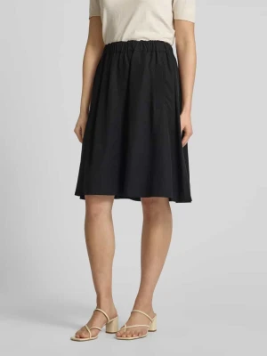 Rozkloszowana spódnica o długości do kolan z mieszanki lyocellu i lnu Marc O'Polo