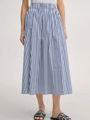 Rozkloszowana spódnica Saskia w niebiesko-białe paski Joop