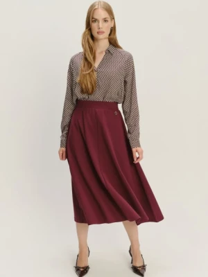 Rozkloszowana spódnica w kolorze bordo Greenpoint