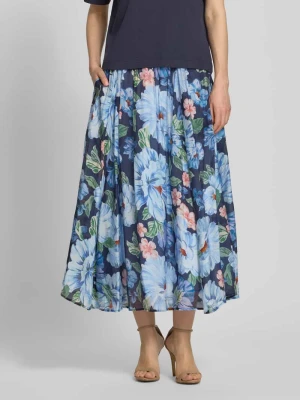 Rozkloszowana spódnica z bocznym zamkiem błyskawicznym Oui