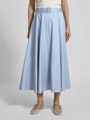 Rozkloszowana spódnica z paskiem i tylnym zamkiem błyskawicznym Windsor