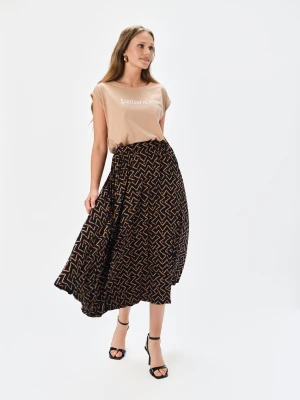 Rozkloszowana spódnica z wzorem Top Secret