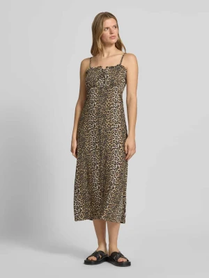 Rozkloszowana sukienka casualowa z czystej wiskozy model 'BRENNA' Only