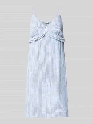 Rozkloszowana sukienka casualowa z mieszanki wiskozy i lnu model 'SIESTA MW' Only