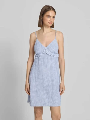 Rozkloszowana sukienka casualowa z mieszanki wiskozy i lnu model 'SIESTA MW' Only
