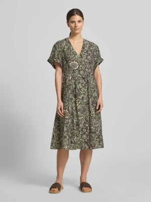 Rozkloszowana sukienka casualowa z mieszanki wiskozy Marc O'Polo