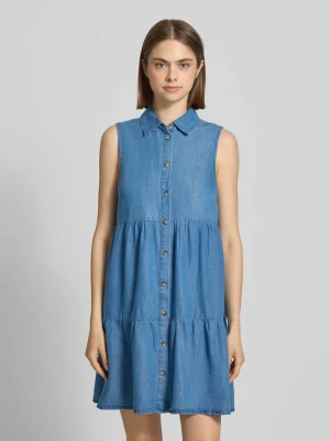 Rozkloszowana sukienka jeansowa z mieszanka bawełny i lyocellu model 'BEA SIESTA' Only