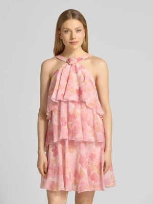 Rozkloszowana sukienka koktajlowa z falbanami model 'FELICIA' Vero Moda