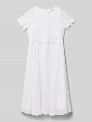 Rozkloszowana sukienka komunijna z okrągłym dekoltem Weise
